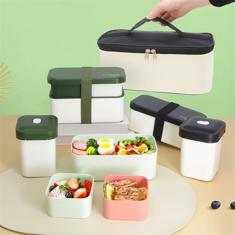 Meal Prep Japanese - صندوق غداء بمقصورة مزدوجة، حاوية بينتو