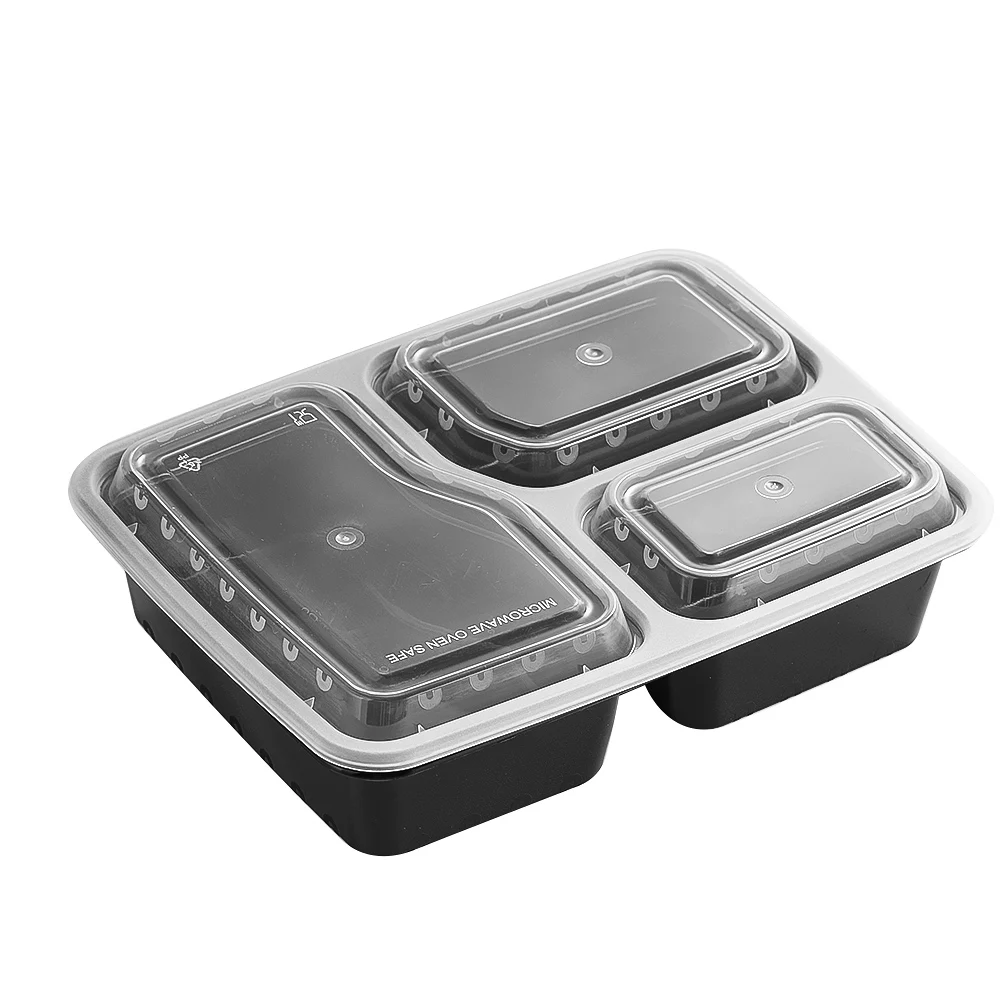 Meal Prep Kits - 7 عبوات من 3 حجرات لتجهيز