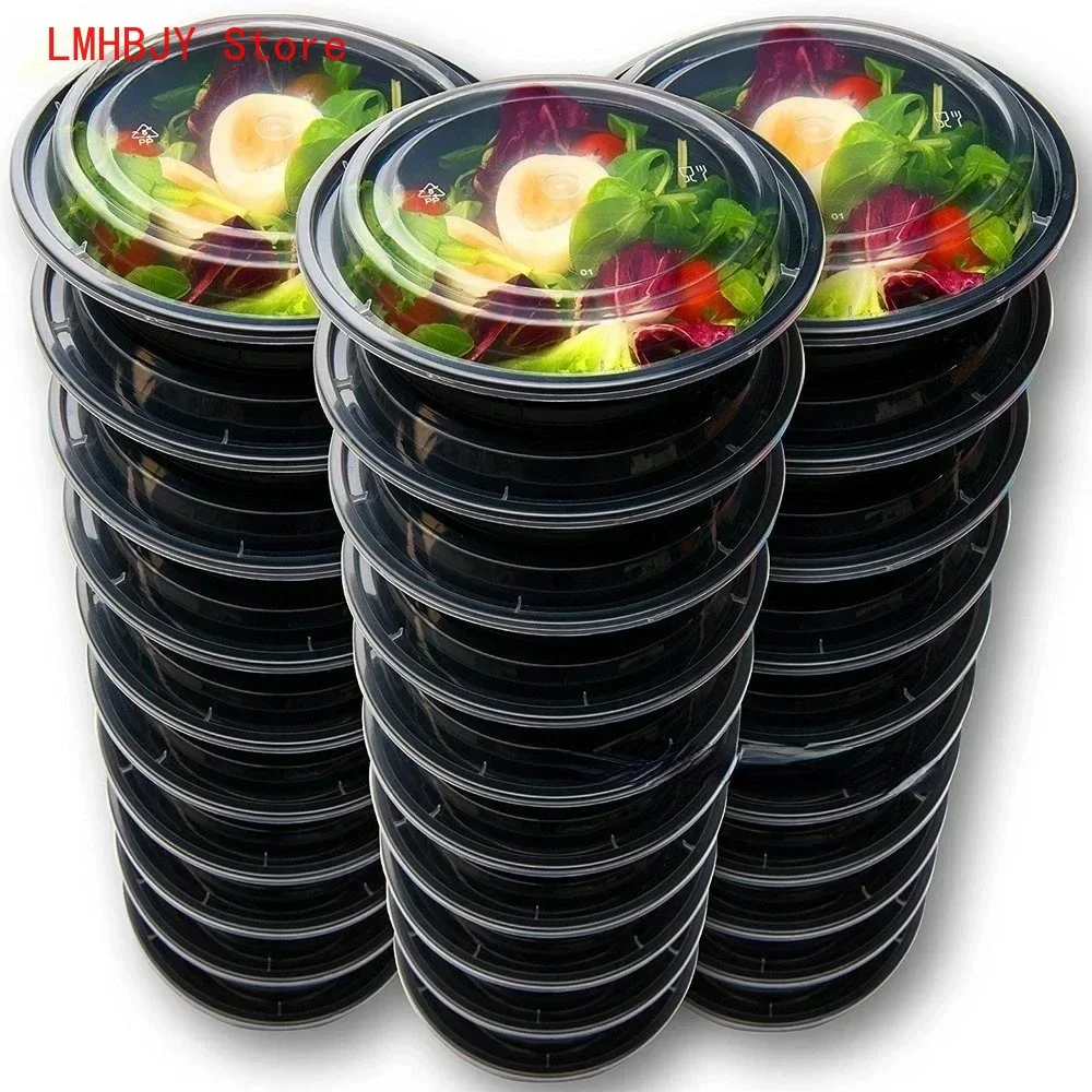 Meal Prep Kits - حاويات طعام بلاستيكية بأغطية ، حاويات