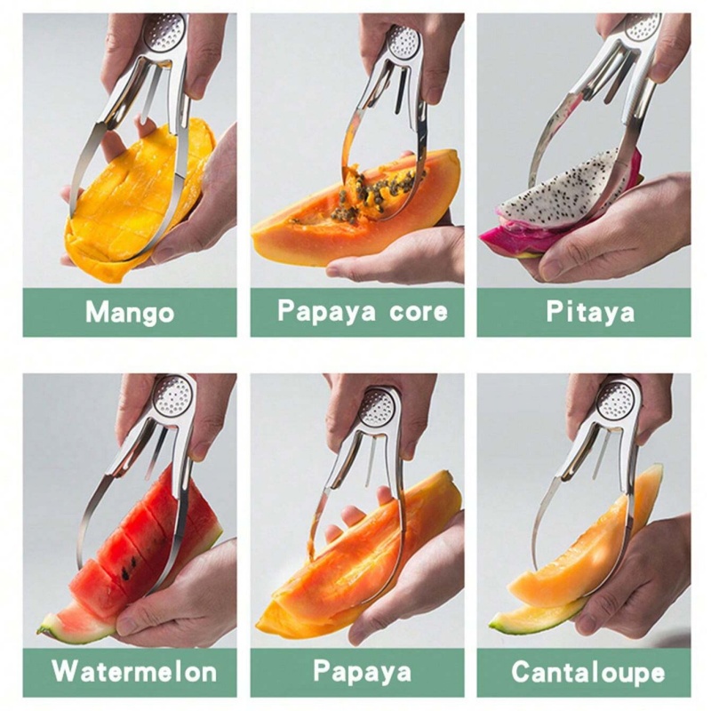 Mango Splitter Tool - الفولاذ المقاوم للصدأ المانجو القاطع الفاصل