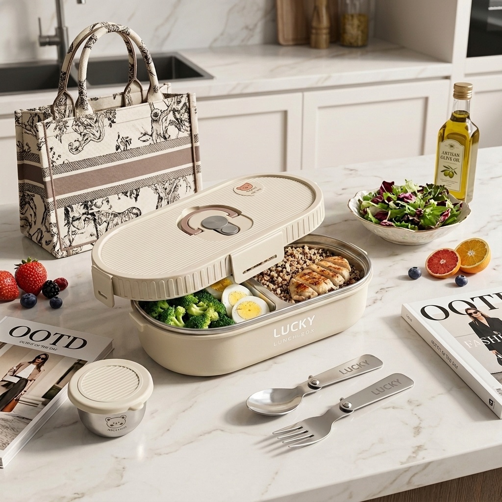 Meal Prep Kits - صندوق غداء بنتو من الفولاذ المقاوم