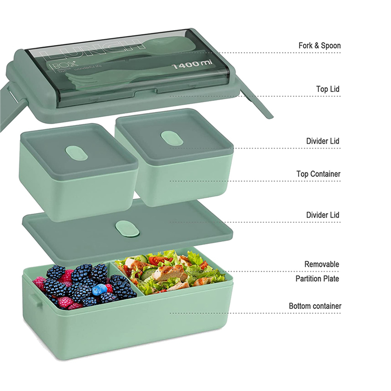 Meal Prep Kits - ABXF-2X Bento Box Kit، 47.35OZ Bento