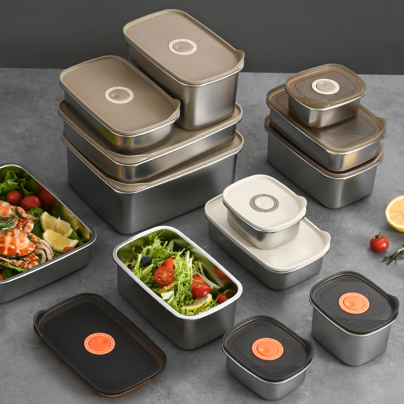 Meal Prep Kits - صندوق غداء محكم الإغلاق من الفولاذ