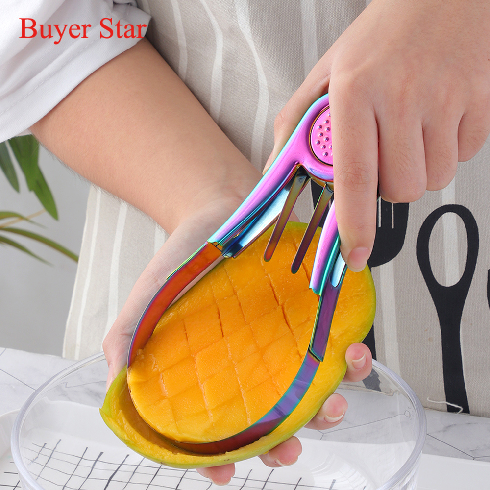 Mango Splitter Tool - قطاعة مانجو أنيقة من الفولاذ المقاوم