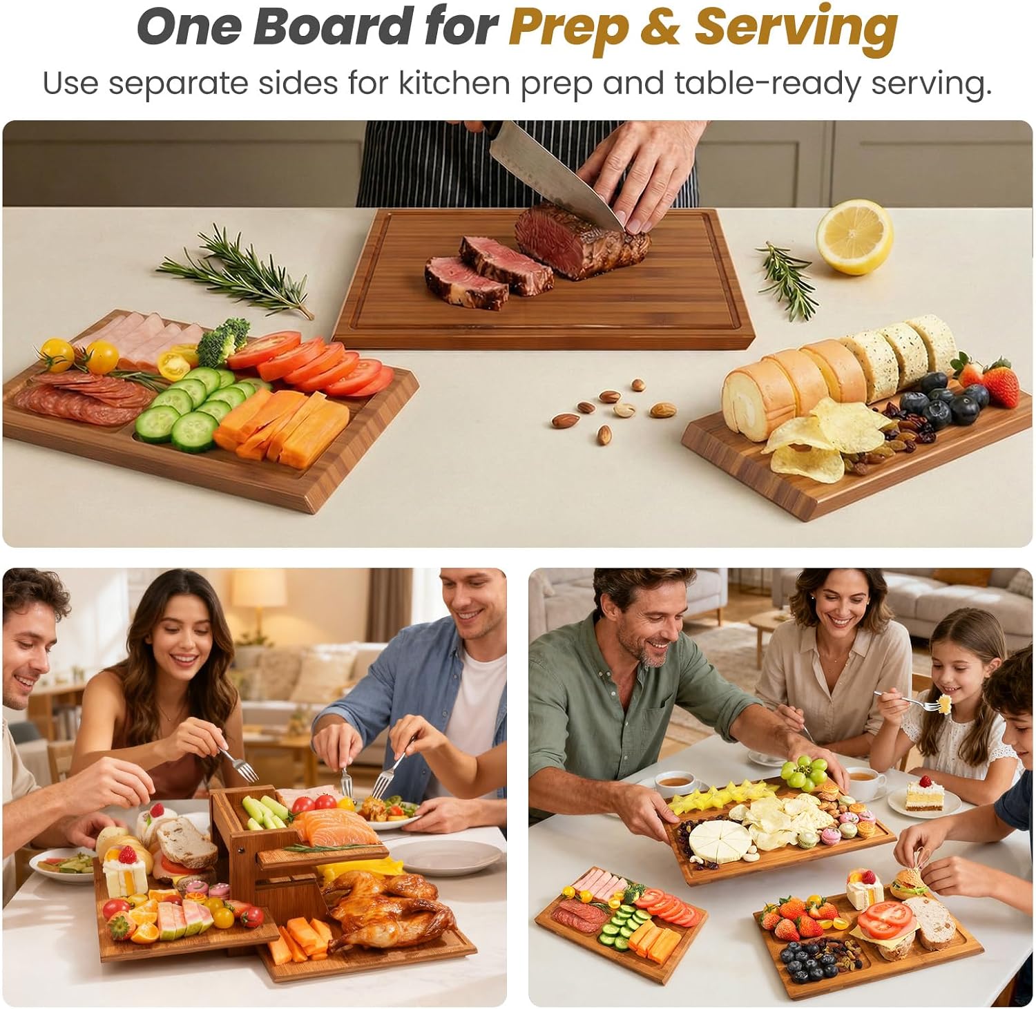 مجموعة ألواح تقطيع من الخيزران - مراجعة Meal Prep For Cutting وسعره