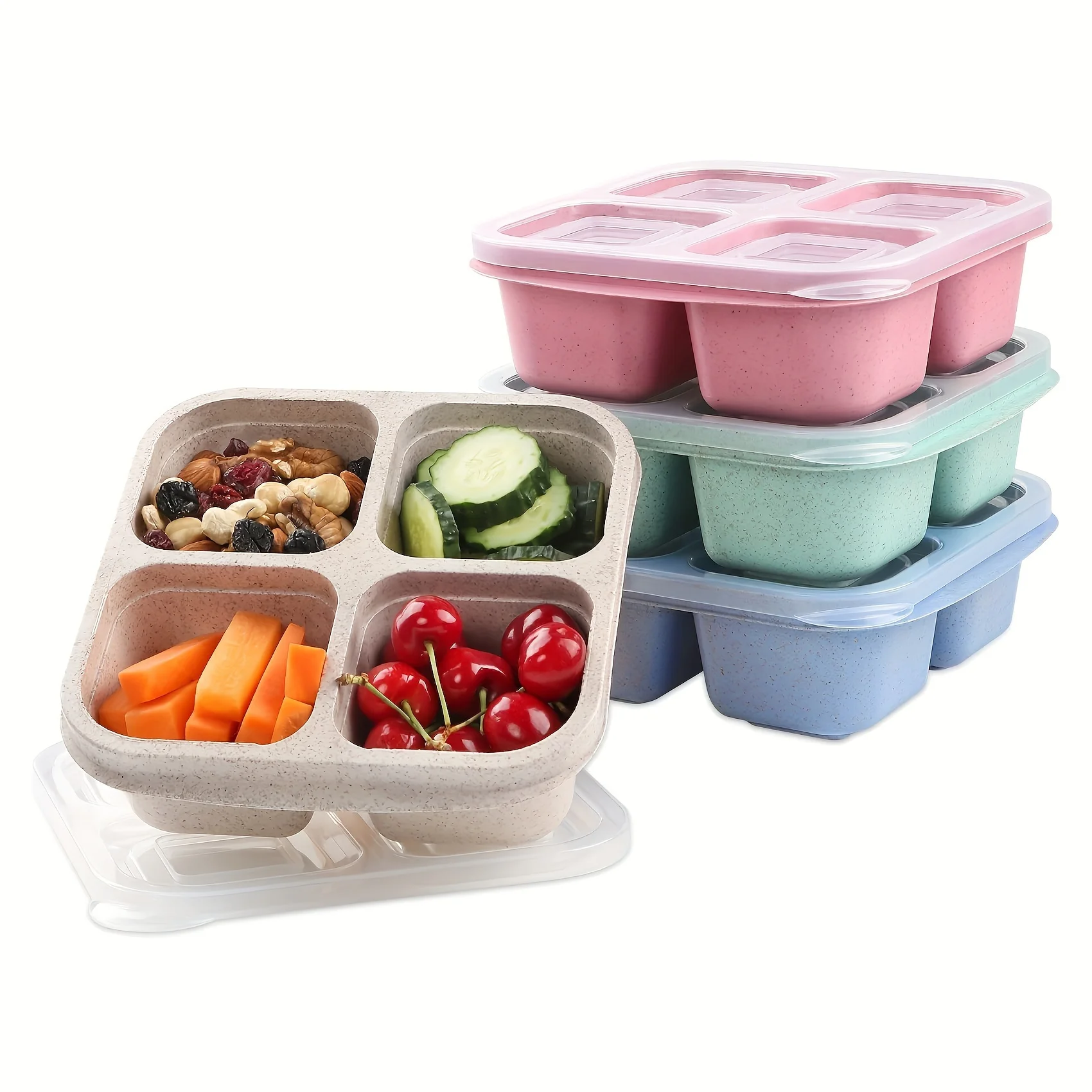 علبة للوجبات الخفيفة مع 4 أغطي - مراجعة Meal Prep Kits وسعره