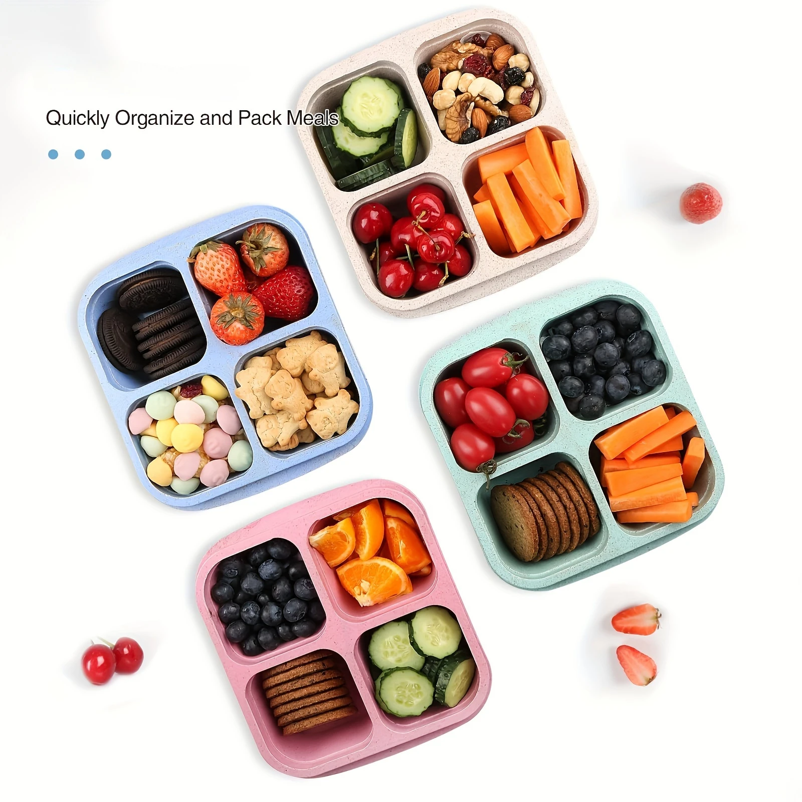 علبة للوجبات الخفيفة مع 4 أغطي - مراجعة Meal Prep Kits وسعره