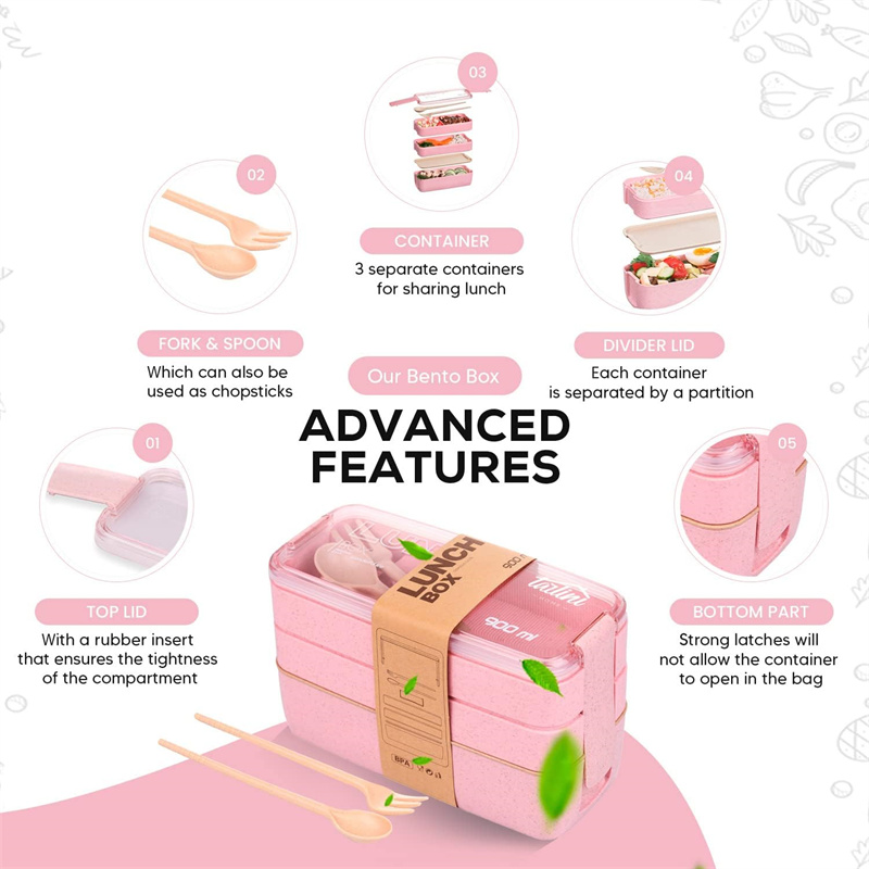 3 في 1 مقصورة القمح القش بينتو - مراجعة Meal Prep Kits وسعره